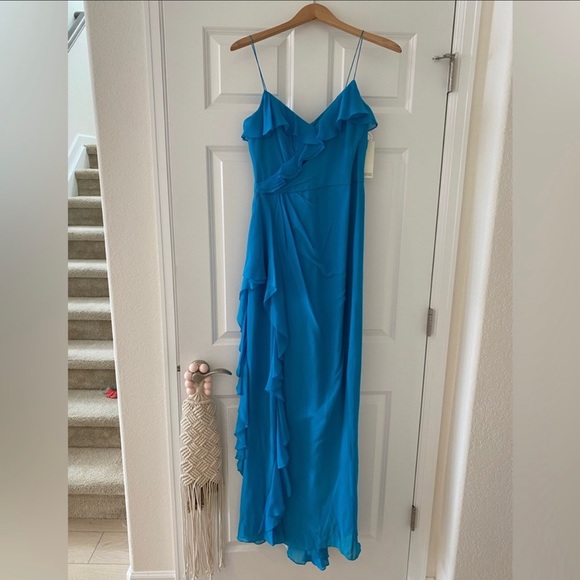 Tiered ruffle blue dress - Picture 2 of 6